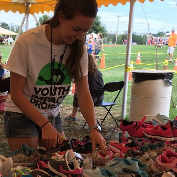 Shoe drive with kids shoes